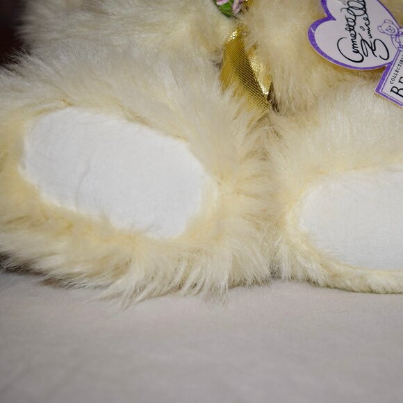 Vintage Annette Funicello Cream Angel Bear 16”Flowers Angel & Ear Pin - Picture 7 of 8